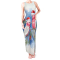 Australia Christmas Tank Maxi Dress Aussie Galah Santa Watercolor Style - Aussie Hoodie