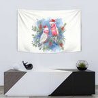 Australia Christmas Tapestry Aussie Galah Santa Watercolor Style - Aussie Hoodie