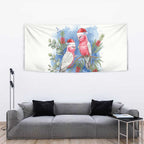 Australia Christmas Tapestry Aussie Galah Santa Watercolor Style - Aussie Hoodie