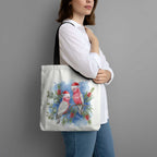 Australia Christmas Tote Bag Aussie Galah Santa Watercolor Style - Aussie Hoodie