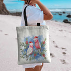 Australia Christmas Tote Bag Aussie Galah Santa Watercolor Style - Aussie Hoodie
