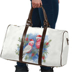 Australia Christmas Travel Bag Aussie Galah Santa Watercolor Style - Aussie Hoodie