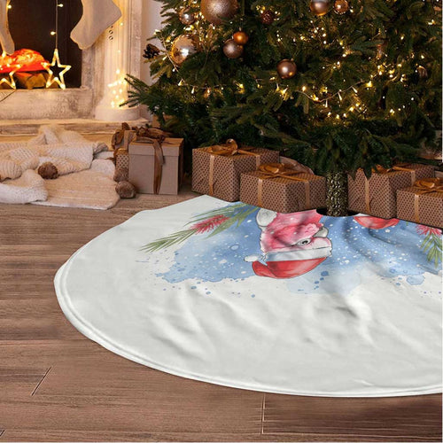 Australia Christmas Tree Skirt Aussie Galah Santa Watercolor Style - Aussie Hoodie