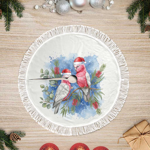 Australia Christmas Tree Skirt Aussie Galah Santa Watercolor Style - Aussie Hoodie