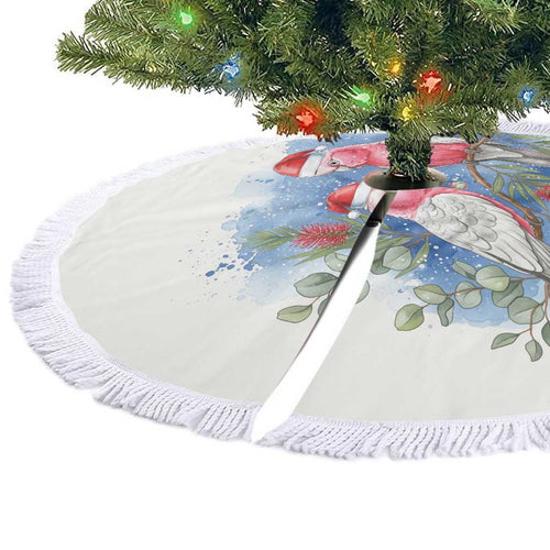 Australia Christmas Tree Skirt Aussie Galah Santa Watercolor Style - Aussie Hoodie
