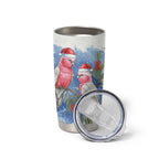 Australia Christmas Tumbler Cup Aussie Galah Santa Watercolor Style - Aussie Hoodie