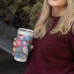 Australia Christmas Tumbler Cup Aussie Galah Santa Watercolor Style - Aussie Hoodie