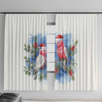 Australia Christmas Window Curtain Aussie Galah Santa Watercolor Style - Aussie Hoodie