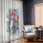 Australia Christmas Window Curtain Aussie Galah Santa Watercolor Style - Aussie Hoodie