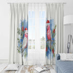Australia Christmas Window Curtain Aussie Galah Santa Watercolor Style - Aussie Hoodie