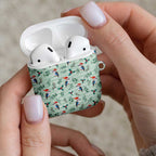 Australia Christmas AirPods Case Aussie Kookaburra Watercolor Seamless Style - Aussie Hoodie