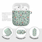 Australia Christmas AirPods Case Aussie Kookaburra Watercolor Seamless Style - Aussie Hoodie