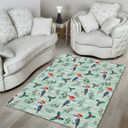 Australia Christmas Area Rug Aussie Kookaburra Watercolor Seamless Style - Aussie Hoodie