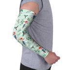 Australia Christmas Arm Sleeves Aussie Kookaburra Watercolor Seamless Style - Aussie Hoodie
