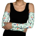 Australia Christmas Arm Sleeves Aussie Kookaburra Watercolor Seamless Style - Aussie Hoodie