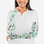 Australia Christmas Arm Sleeves Aussie Kookaburra Watercolor Seamless Style - Aussie Hoodie
