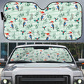 Australia Christmas Auto Sun Shade Aussie Kookaburra Watercolor Seamless Style - Aussie Hoodie
