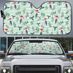 Australia Christmas Auto Sun Shade Aussie Kookaburra Watercolor Seamless Style - Aussie Hoodie