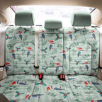 Australia Christmas Back Car Seat Cover Aussie Kookaburra Watercolor Seamless Style - Aussie Hoodie