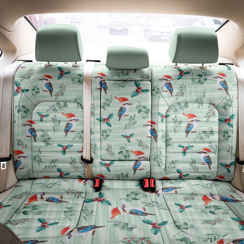 Australia Christmas Back Car Seat Cover Aussie Kookaburra Watercolor Seamless Style - Aussie Hoodie