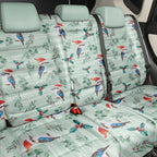 Australia Christmas Back Car Seat Cover Aussie Kookaburra Watercolor Seamless Style - Aussie Hoodie