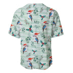 Australia Christmas Baseball Jersey Aussie Kookaburra Watercolor Seamless Style - Aussie Hoodie