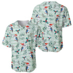 Australia Christmas Baseball Jersey Aussie Kookaburra Watercolor Seamless Style - Aussie Hoodie