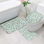 Australia Christmas Bathroom Set Aussie Kookaburra Watercolor Seamless Style - Aussie Hoodie