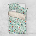 Australia Christmas Bedding Set Aussie Kookaburra Watercolor Seamless Style - Aussie Hoodie