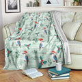 Australia Christmas Blanket Aussie Kookaburra Watercolor Seamless Style - Aussie Hoodie