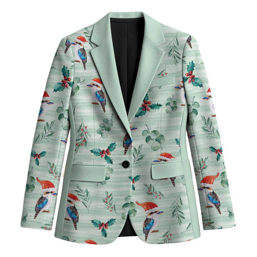 Australia Christmas Blazer Aussie Kookaburra Watercolor Seamless Style - Aussie Hoodie