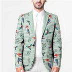 Australia Christmas Blazer Aussie Kookaburra Watercolor Seamless Style - Aussie Hoodie
