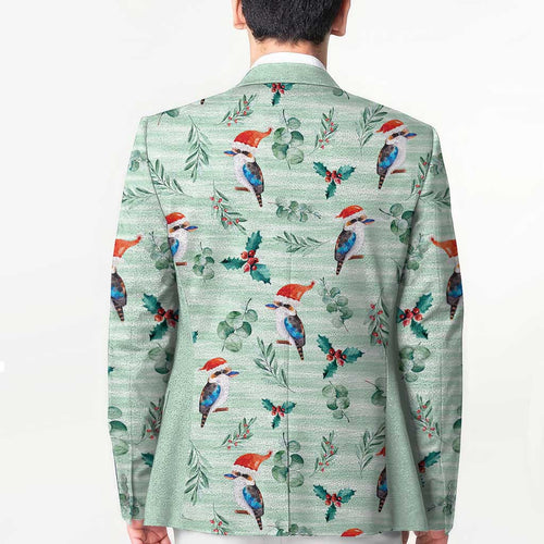 Australia Christmas Blazer Aussie Kookaburra Watercolor Seamless Style - Aussie Hoodie