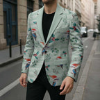 Australia Christmas Blazer Aussie Kookaburra Watercolor Seamless Style - Aussie Hoodie