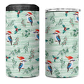 Australia Christmas 4 in 1 Can Cooler Tumbler Aussie Kookaburra Watercolor Seamless Style - Aussie Hoodie