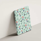 Australia Christmas Canvas Wall Art Aussie Kookaburra Watercolor Seamless Style - Aussie Hoodie
