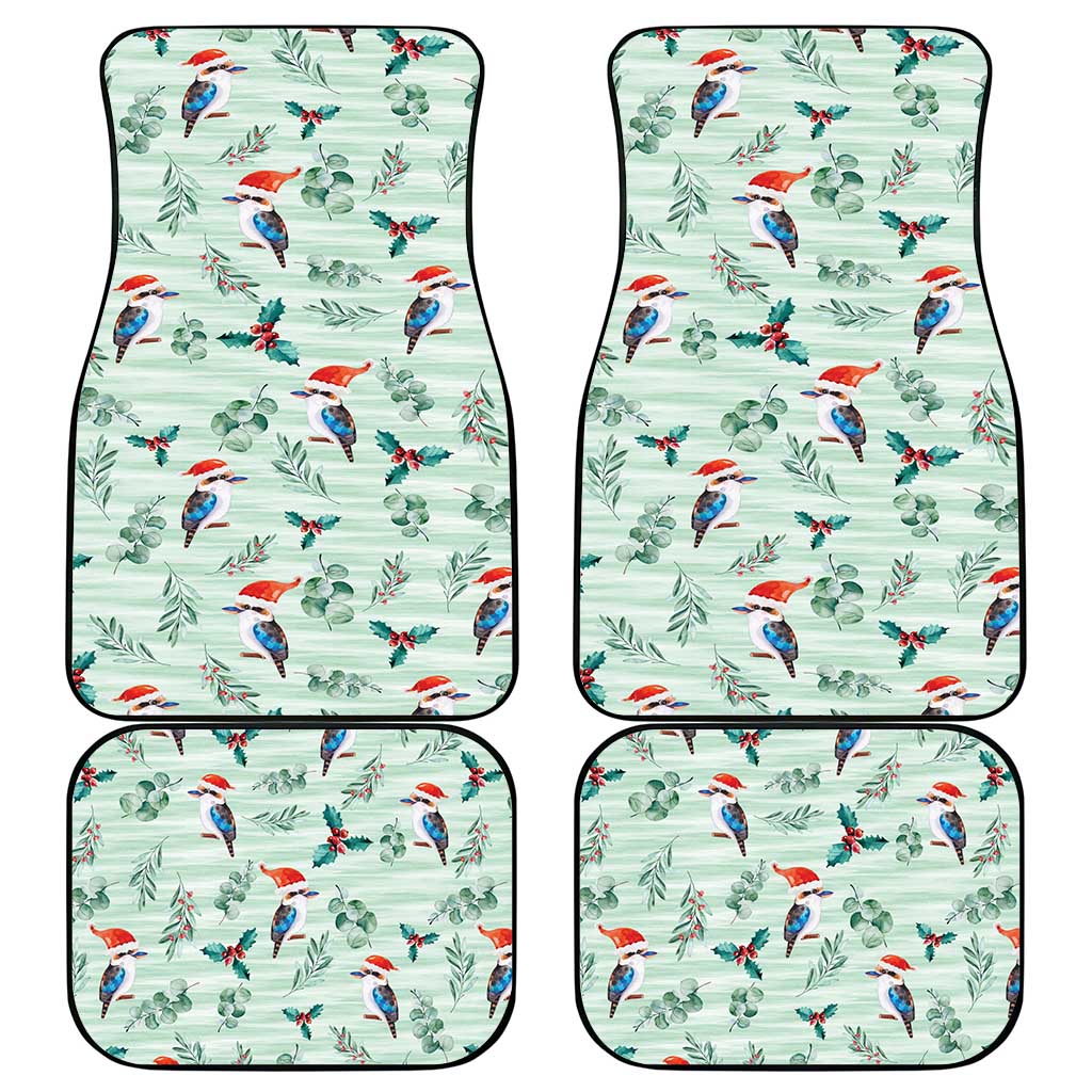 Australia Christmas Car Mats Aussie Kookaburra Watercolor Seamless Style - Aussie Hoodie