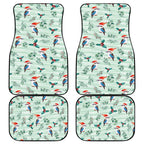 Australia Christmas Car Mats Aussie Kookaburra Watercolor Seamless Style - Aussie Hoodie