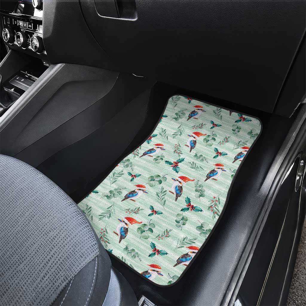 Australia Christmas Car Mats Aussie Kookaburra Watercolor Seamless Style - Aussie Hoodie