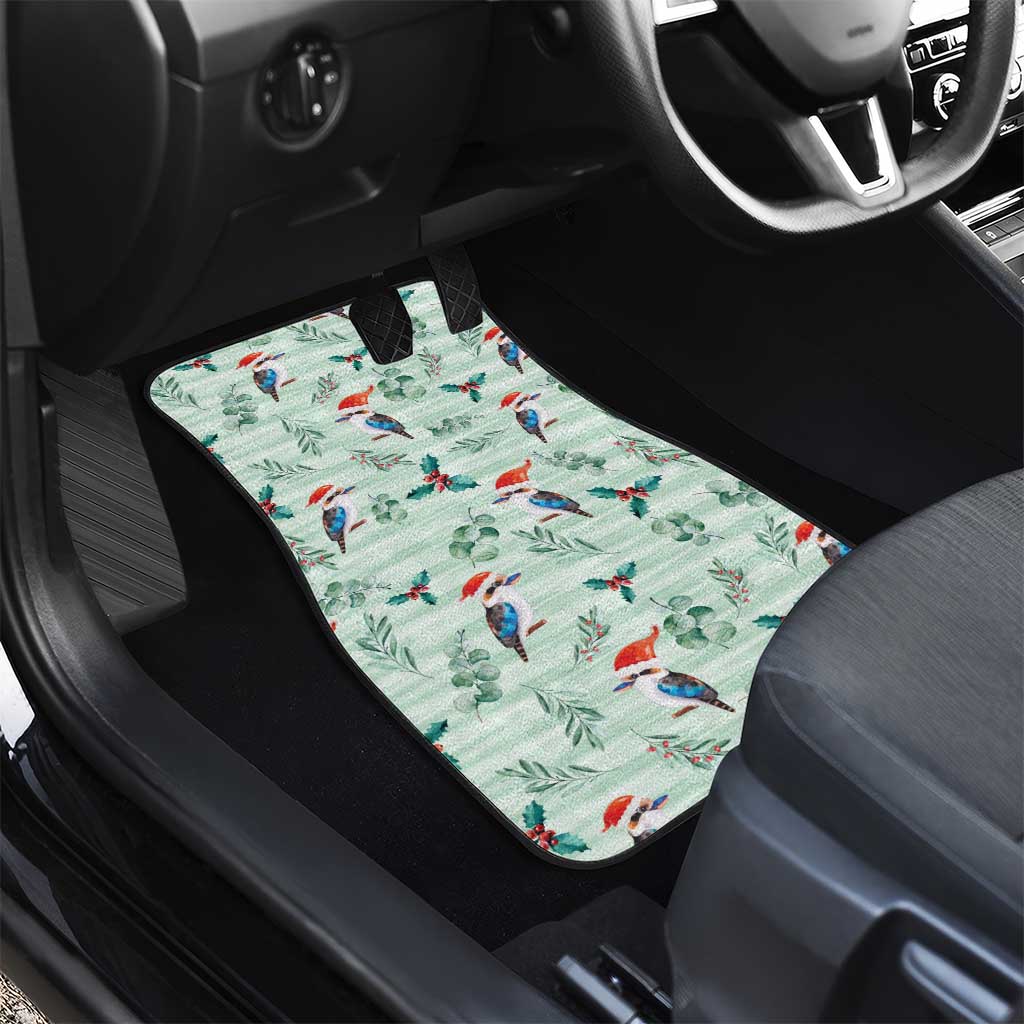 Australia Christmas Car Mats Aussie Kookaburra Watercolor Seamless Style - Aussie Hoodie