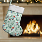 Australia Christmas Stocking Aussie Kookaburra Watercolor Seamless Style - Aussie Hoodie