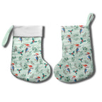 Australia Christmas Stocking Aussie Kookaburra Watercolor Seamless Style - Aussie Hoodie