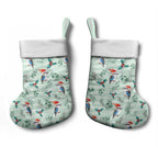 Australia Christmas Stocking Aussie Kookaburra Watercolor Seamless Style - Aussie Hoodie