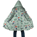 Australia Christmas Cloak Aussie Kookaburra Watercolor Seamless Style - Aussie Hoodie
