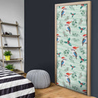 Australia Christmas Door Cover Aussie Kookaburra Watercolor Seamless Style - Aussie Hoodie