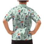Australia Christmas Family Matching Mermaid Dress and Hawaiian Shirt Aussie Kookaburra Watercolor Seamless Style - Aussie Hoodie