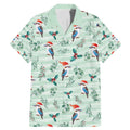 Australia Christmas Family Matching Mermaid Dress and Hawaiian Shirt Aussie Kookaburra Watercolor Seamless Style - Aussie Hoodie