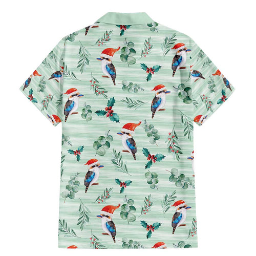 Australia Christmas Family Matching Mermaid Dress and Hawaiian Shirt Aussie Kookaburra Watercolor Seamless Style - Aussie Hoodie