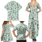 Australia Christmas Family Matching Summer Maxi Dress and Hawaiian Shirt Aussie Kookaburra Watercolor Seamless Style - Aussie Hoodie