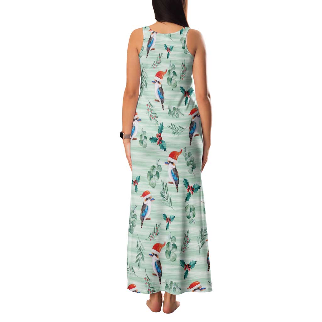 Australia Christmas Family Matching Tank Maxi Dress and Hawaiian Shirt Aussie Kookaburra Watercolor Seamless Style - Aussie Hoodie